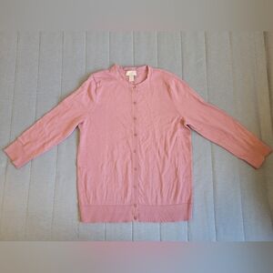 LOFT Dusty Rose Pink Summer Knit Cardigan